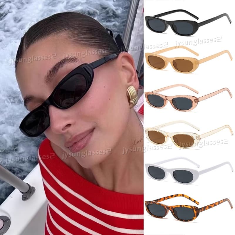 Óculos De Sol Europeus E Americanos De Armação Pequena Oval Retrô Para Mulheres Homens Olhos De Gato Tons Estreita Resistência UV