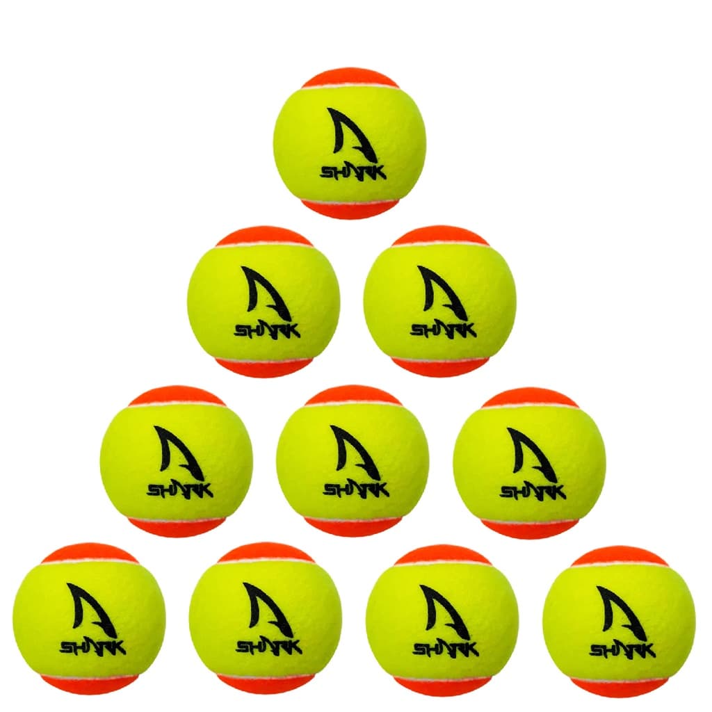 KIT 10 Bolas Beach Tennis Bolinha Tênis Praia SHARK Profissional ITF Stage 2