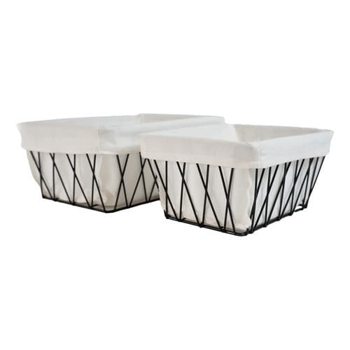 Kit Cesto Aramado Forro Multiuso Mesa Cozinha Quarto Banheiro Organização