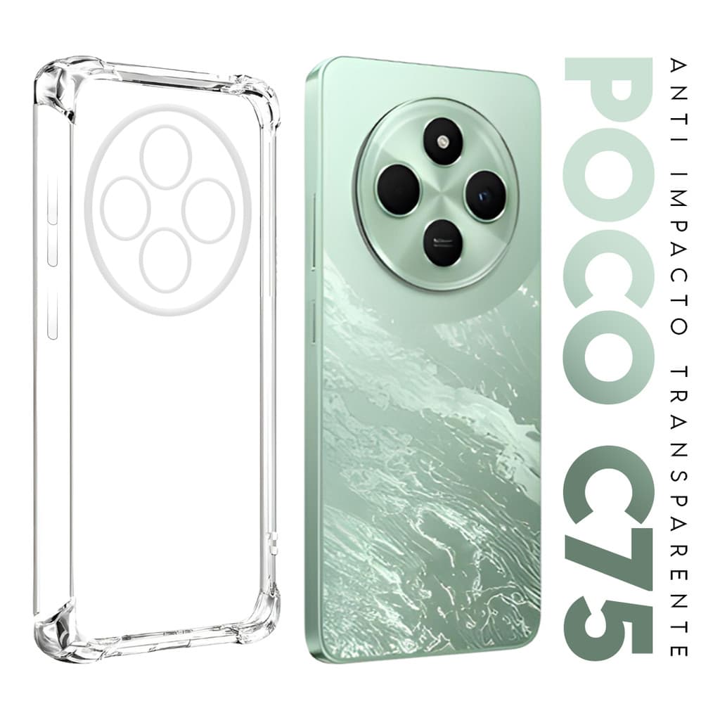 Capa Transparente Anti Impacto Para Poco C75 6.88