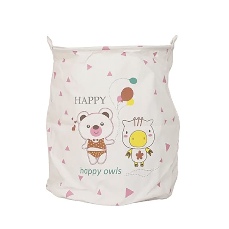 Cesto Multiuso Organizador Brinquedos Urso Happy 40X50