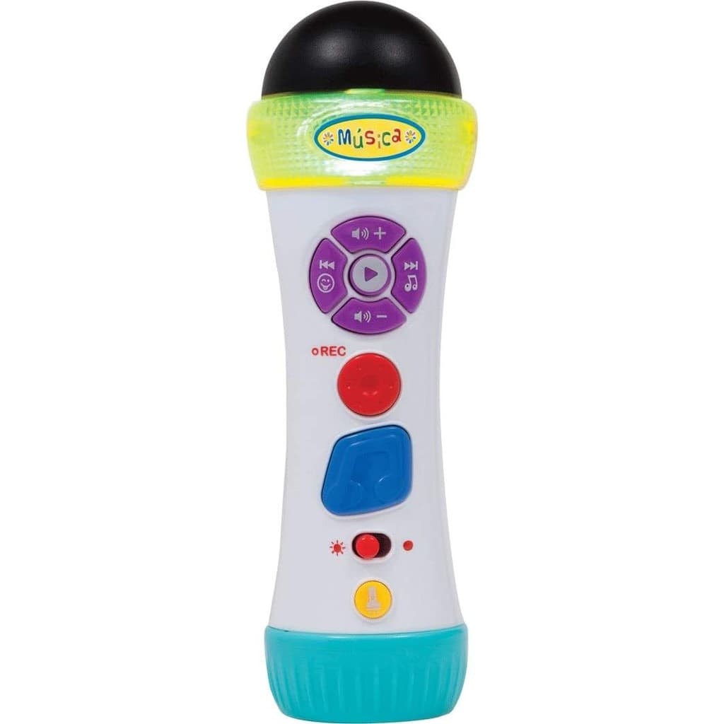 Microfone Infantil Brinquedo Musical Som Voz Da Criança Buba