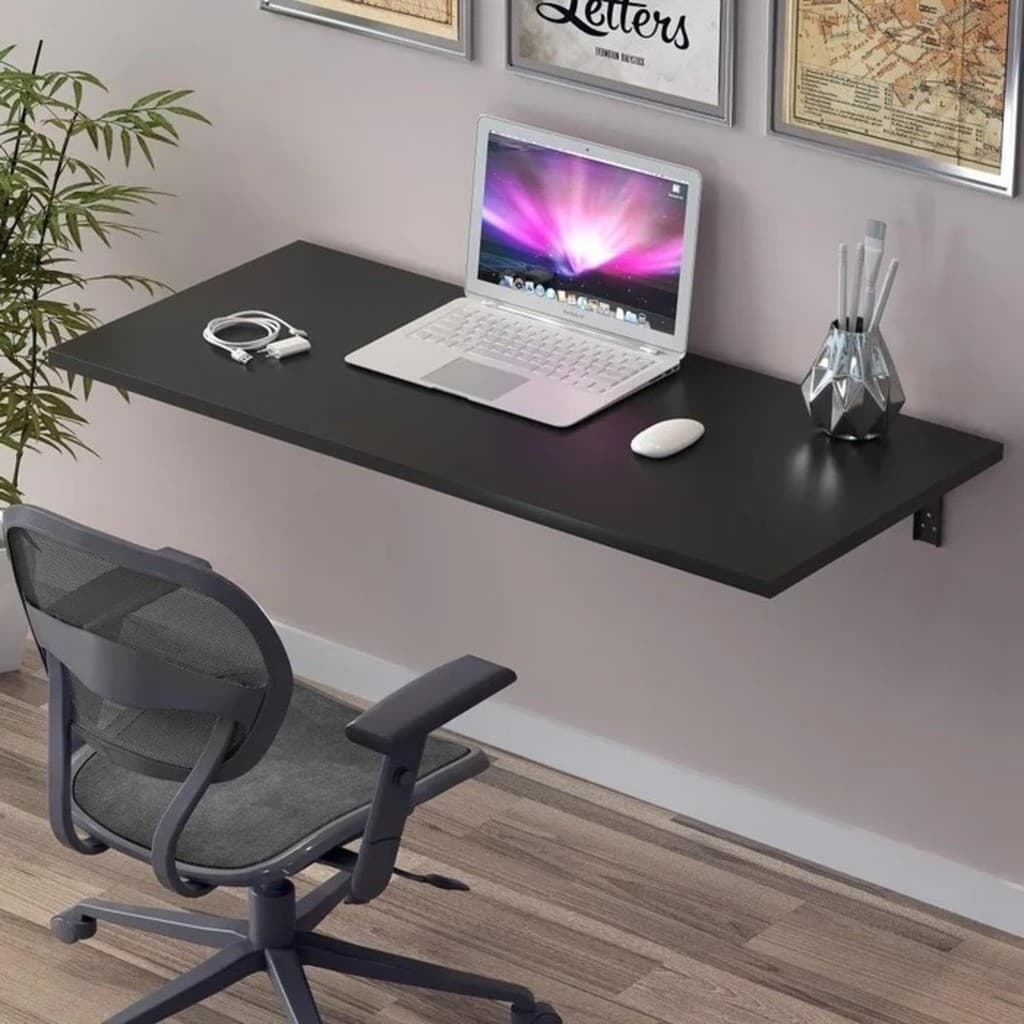 Mesa Dobrável Retrátil de Parede 90x38 Suspensa Escritório Cozinha