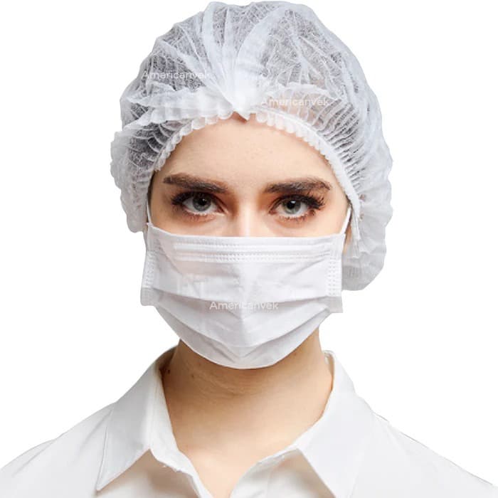 Touca Descartável Sanfonada Branca com Anvisa (100 unidades) DESCARPACK/MEDIX