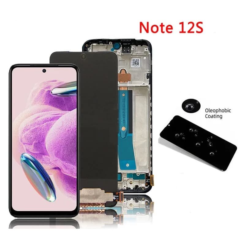 6.43'' Frontal Amoled&Incell Display Para Xiaomi Redmi Note 12S Compativel 2303CRA44A Lcd Tela Nova