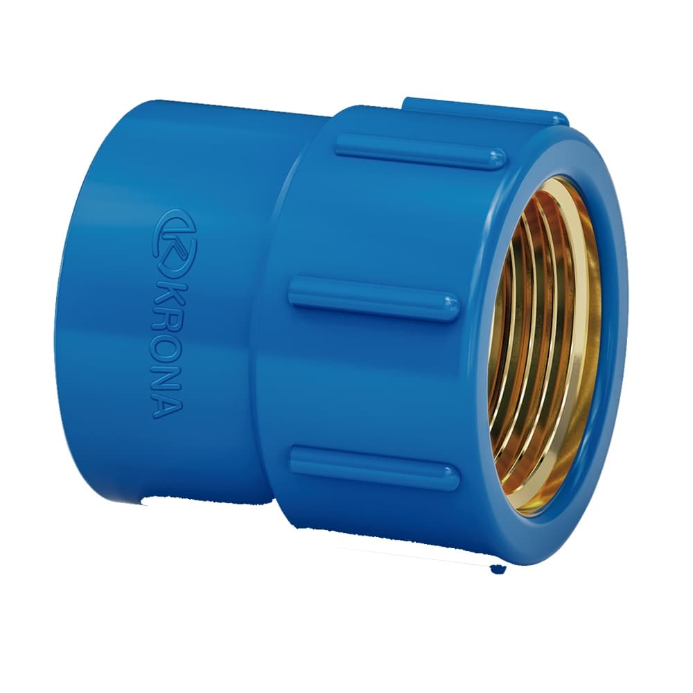 Luva Azul Soldável de Latão 20 x 1/2" da Krona