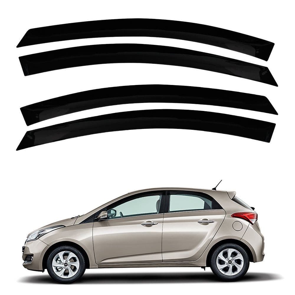Calha de Chuva Defletor Slim Hyundai Hb20 Hatch 2013 a 2019 4 Portas Ecoflex