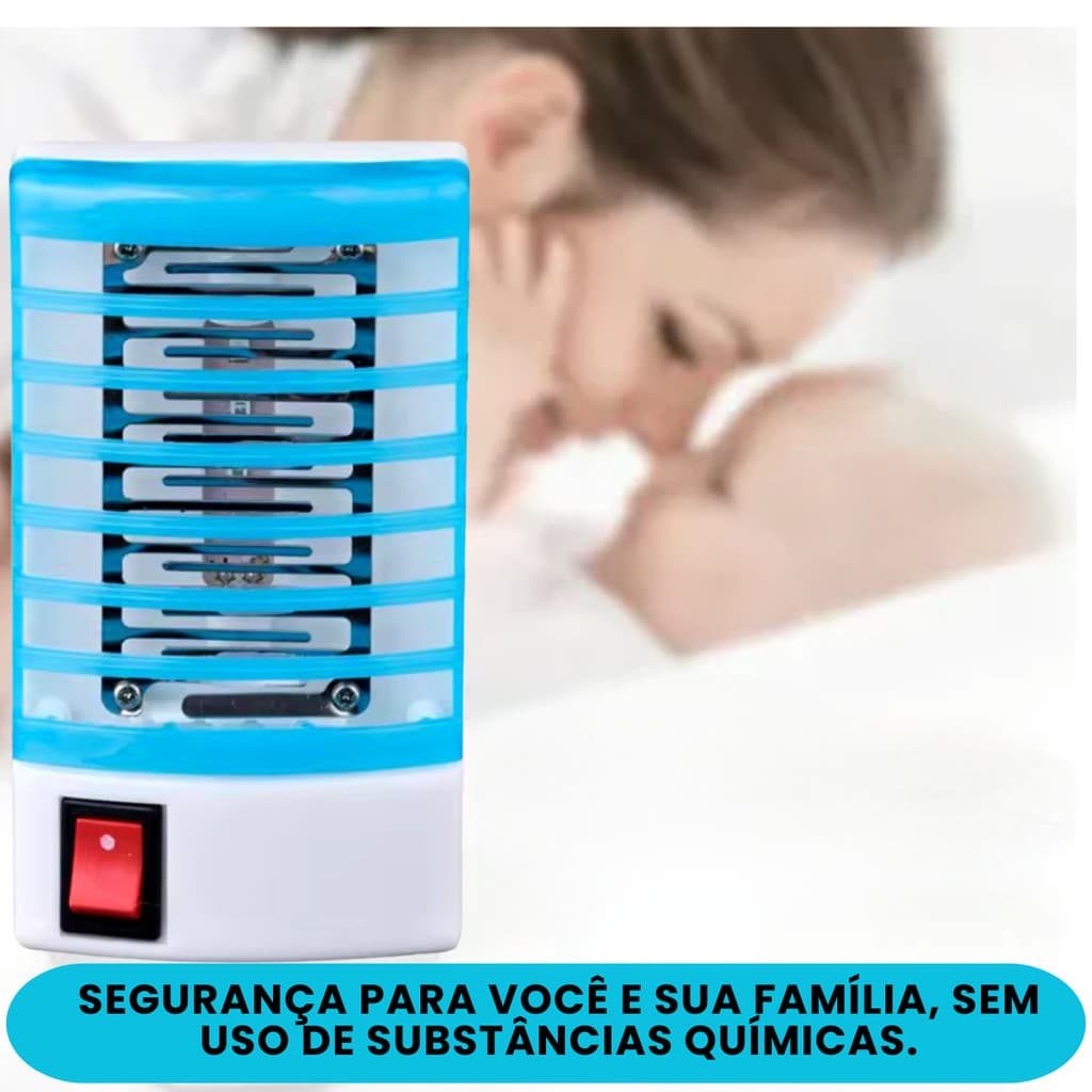 escola seu kit ,Repelente Luminária Ultrassônico Led De Mosquitos Tomada Parede Mata KIT 1,2,3,4.