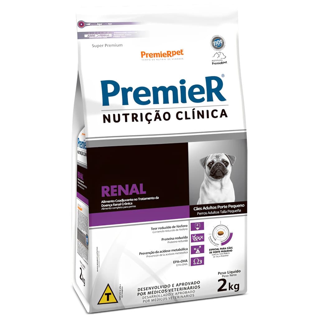 Ração Premier Nutrição Clínica Renal Porte/Peq Adultos 2kg