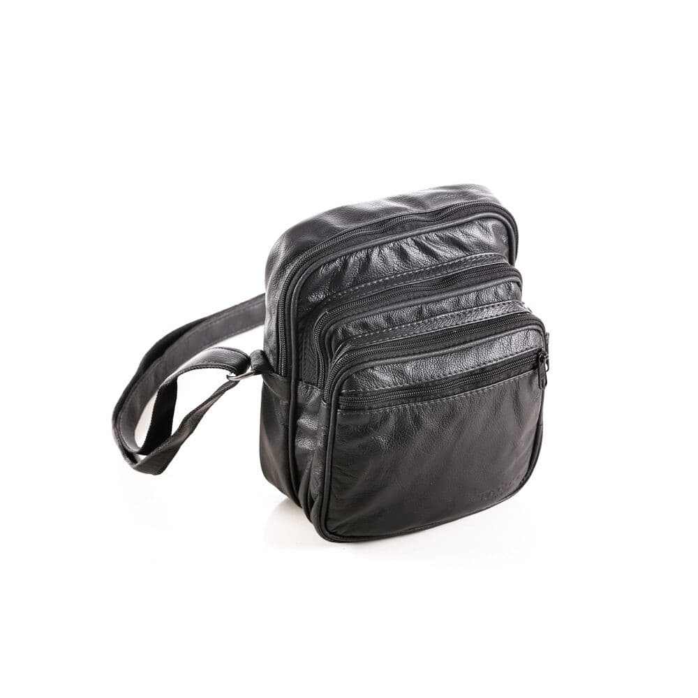 Bolsa Tiracolo de Couro  - MC06 - Preta