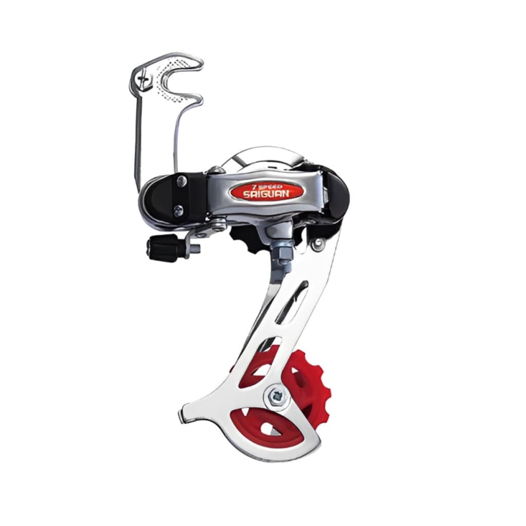 Câmbio Traseiro 7V Cromado Mega Ranger com Gancheira Longa Saiguan HG-40