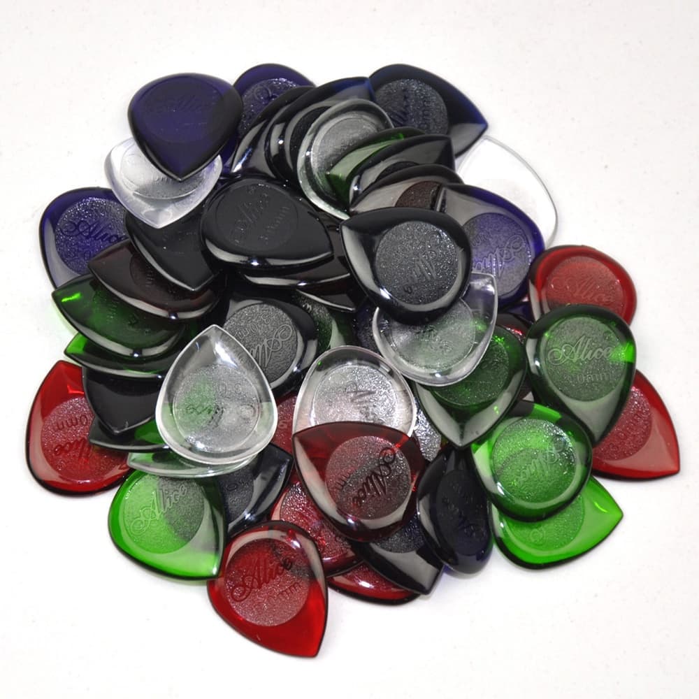 10 Palhetas Gota 2.0 e  3.0mm para Guitarra, Violão, Ukulele, Cavaco e Baixo Alice Gotinha