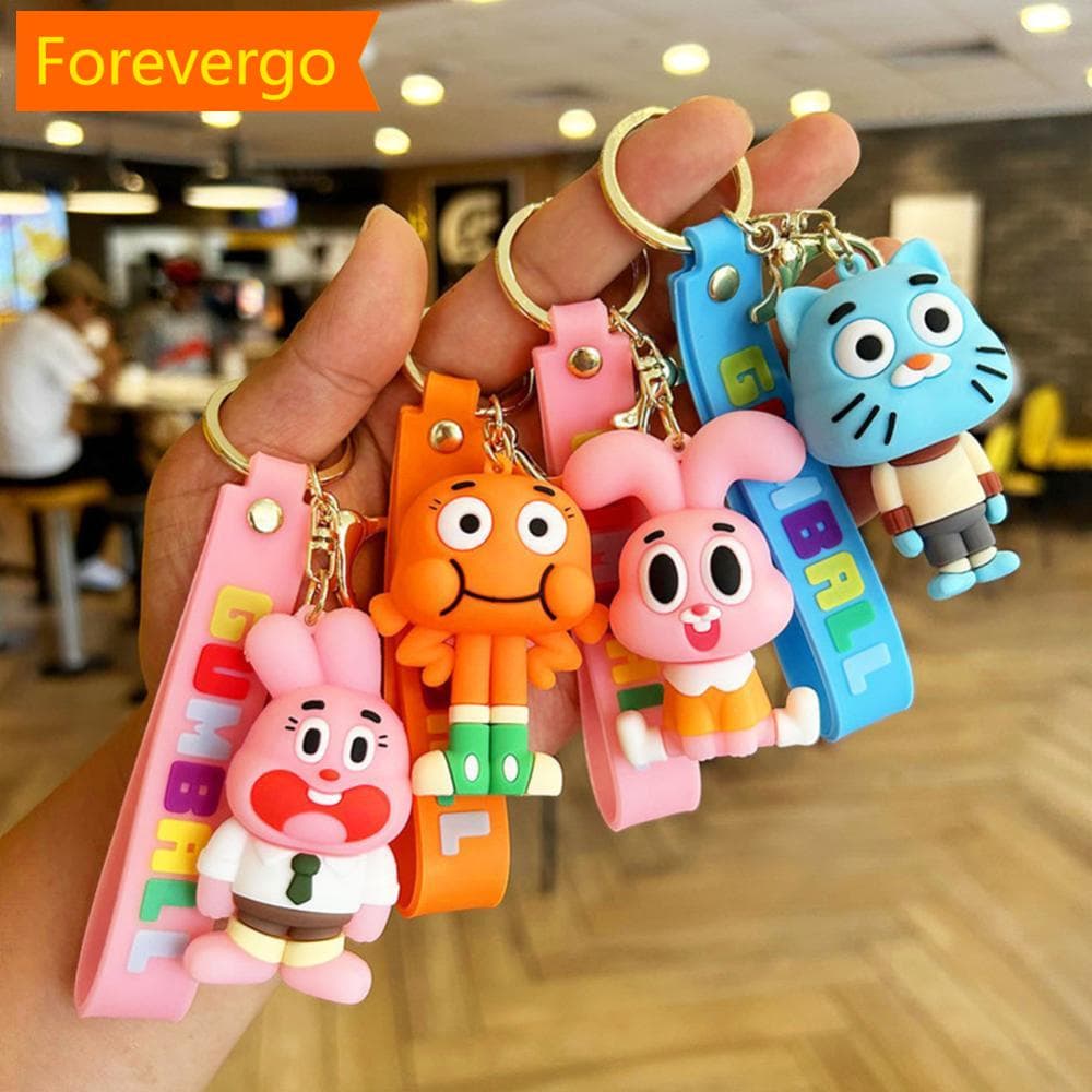 forevergo Cute Cartoon Incrível Mundo De Gumball Anime Figurine Keychain Mulher Mochila Pingente Meninas Festa De Aniversário K2R3