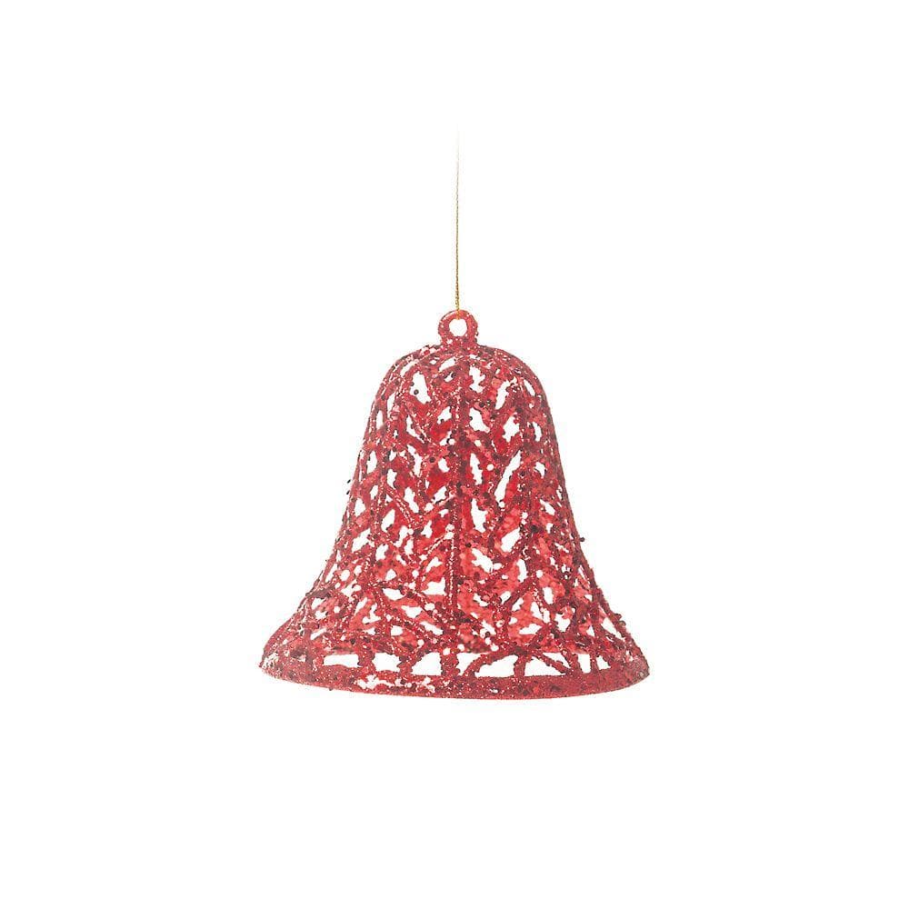 Enfeite Penduravel de Sino Tamanho Pequeno na Cor Vermelho para Deocração de Arvore Natal