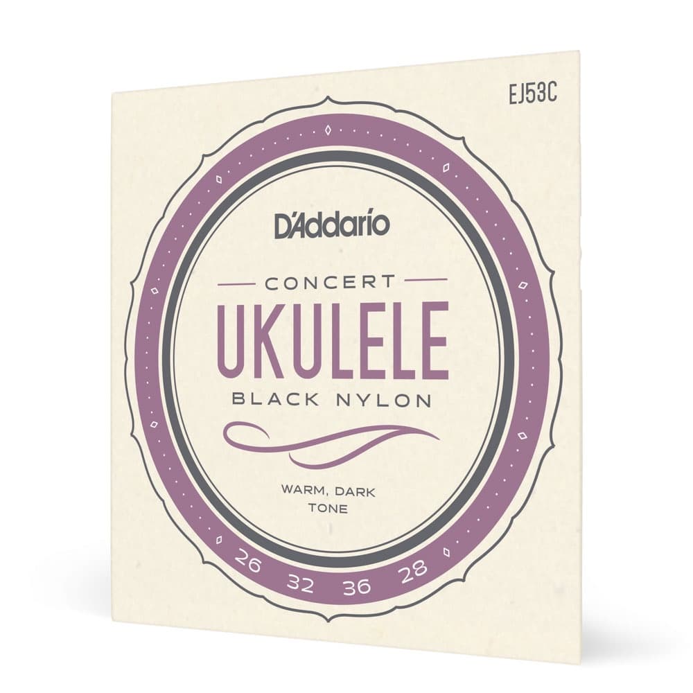 Cordas Ukulele Concerto D'Addario Pro-Arté Black Nylon EJ53C
