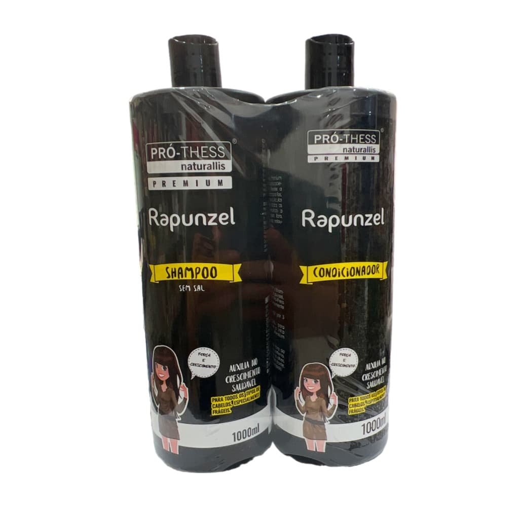 Kit Rapunzel Shampoo e Condicionador 1L Crescimento Capilar Pro Thess