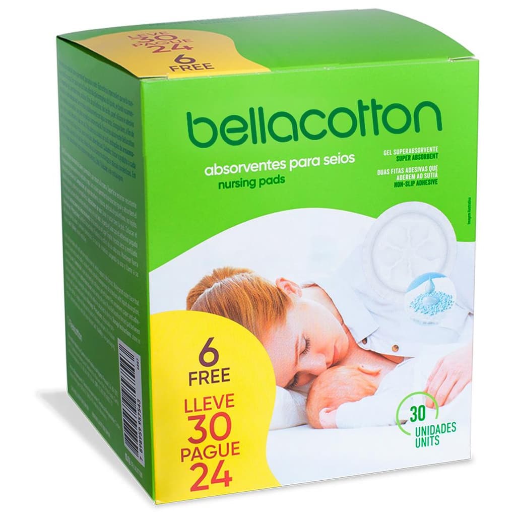 Absorventes para seios 30 unid - Bellacotton