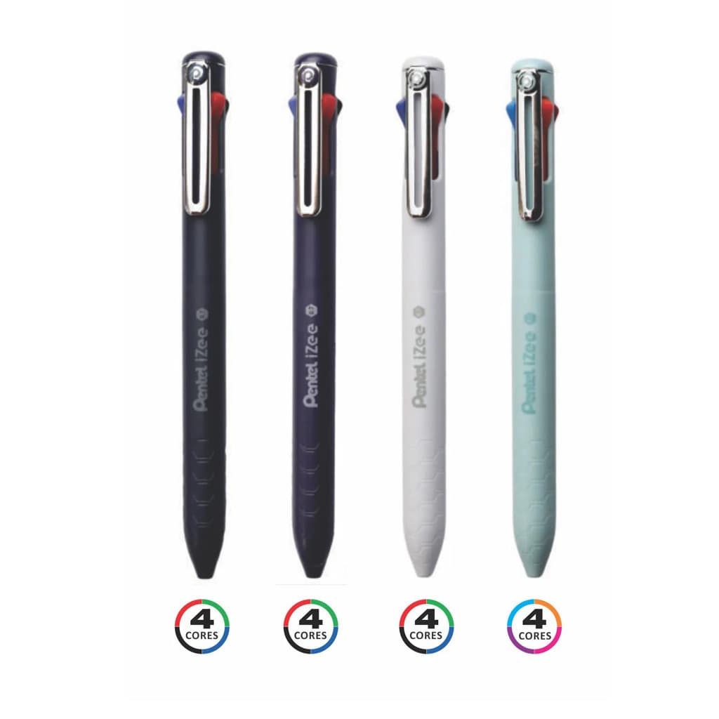 Caneta Esferográfica Retrátil PENTEL iZee 0.7mm com 4 Cores - UNIDADE