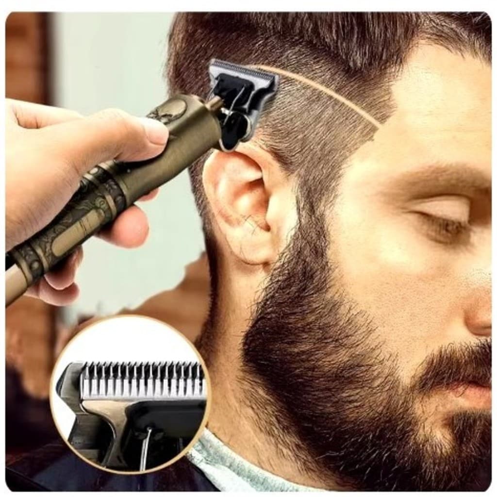 Máquina de Corte e Acabamento Para Cabelo e Barba Profissional.