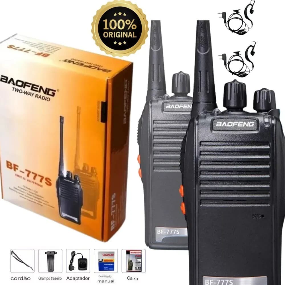 KIT PAR 2 RADIO BAOFENG WALK TALK COMUNICADOR - BF-777S