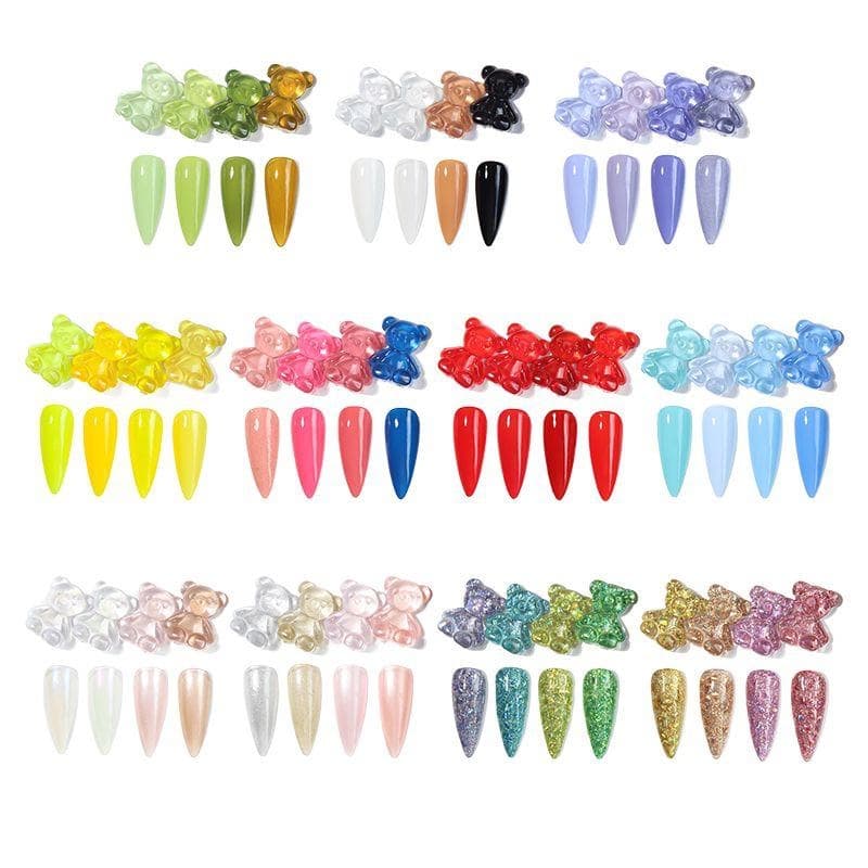 Kit 5 Paletas de Esmalte Gel Em Cremoso Unha 04 Cores Miss Sonia