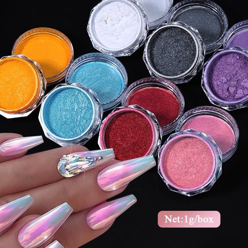 Pigmento Mágico Em Pó Glitter Cromado Neon Pérola Decoração 1g