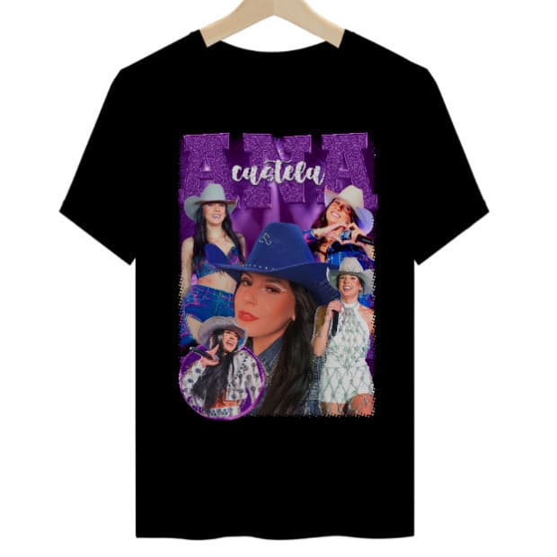 Camiseta Camisa 100% Algodão Moda Vintage Cantora Ana Castela Boiadeira Camisa Novidade Promoção