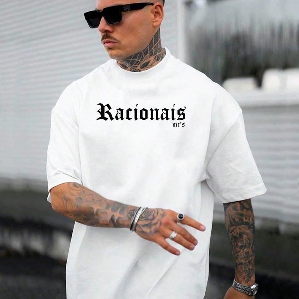 Camiseta Logo Racionais Grupo Rap Mcs Hip Hop Mano Album Integrantes