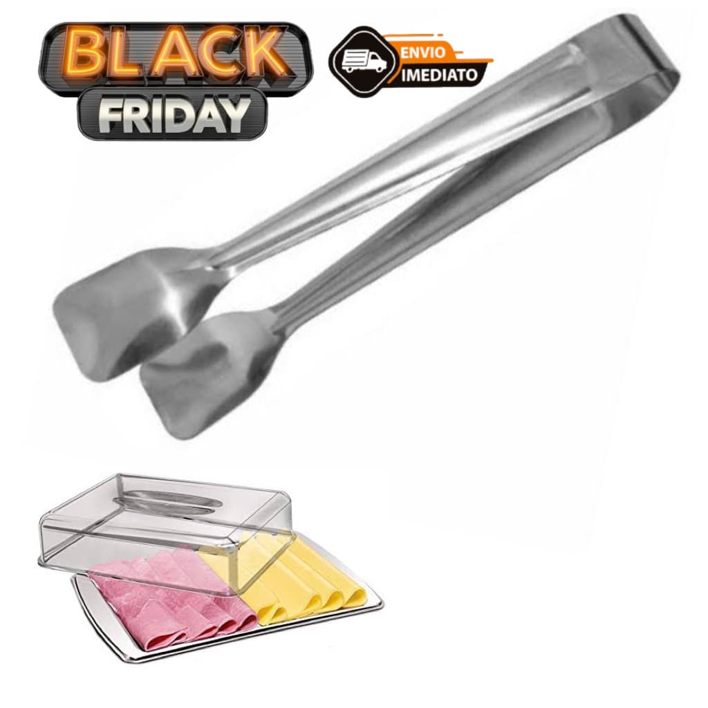 Pegador Universal Em Aço Inox Com 13.2Cm Simples E Prático Para Salada Doce Frios Gelo
