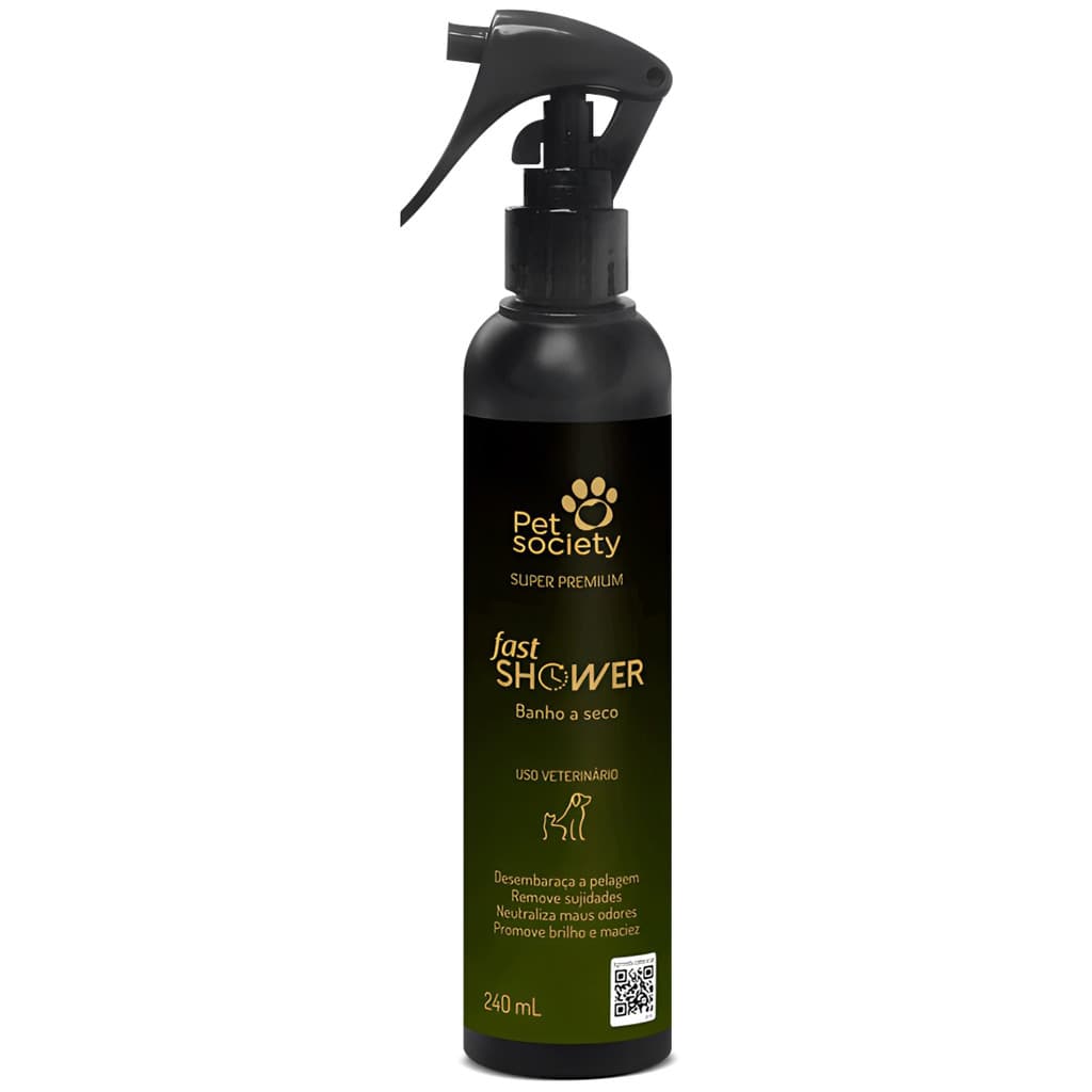 Banho a Seco para Cães/Gatos Pet Society Fast Shower 240ml