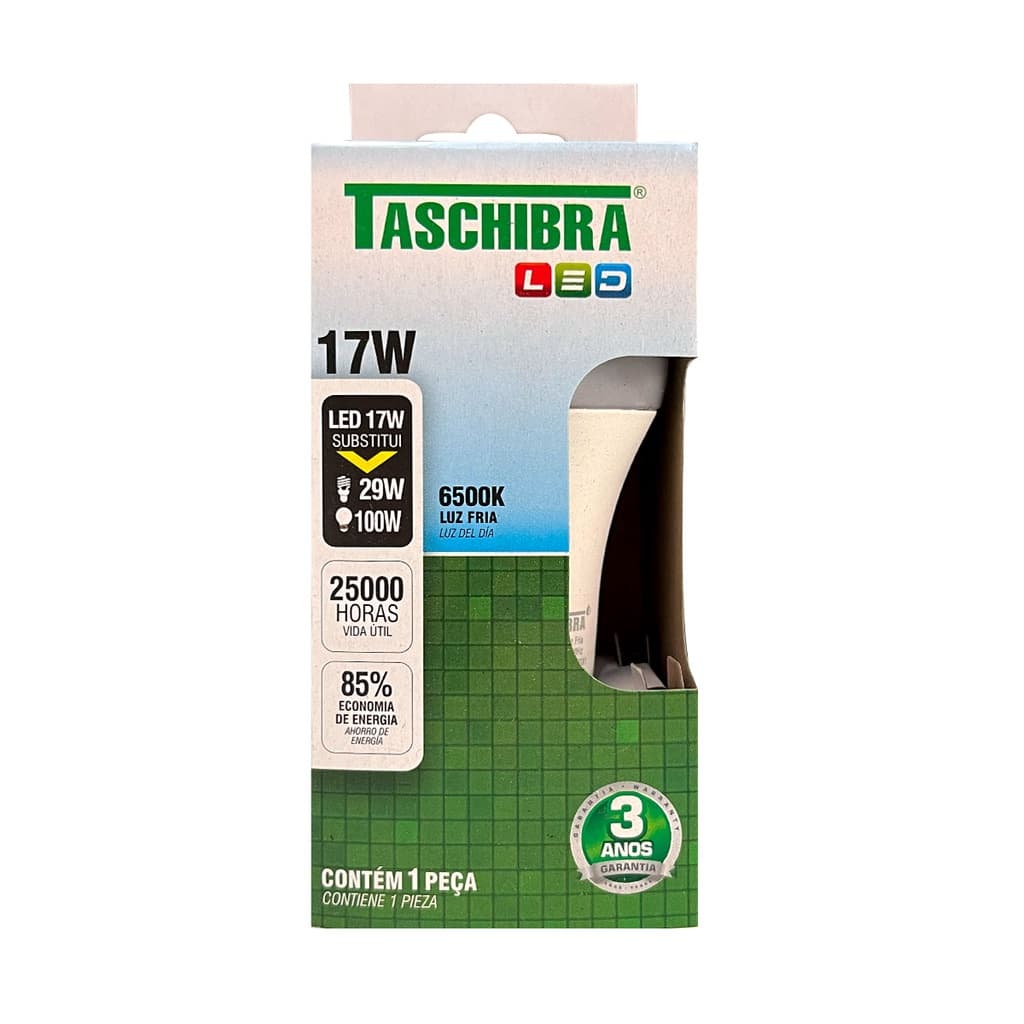 Lâmpada de Led Bulbo 17W 6500K E27 Autovolt - Taschibra - 690281