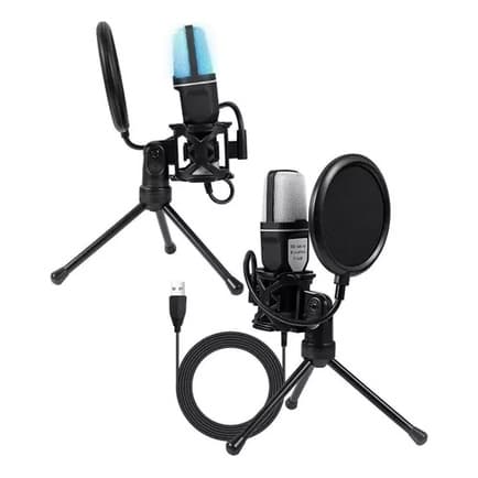 Microfone Condensador Rgb Usb Sf-666r Yanmai