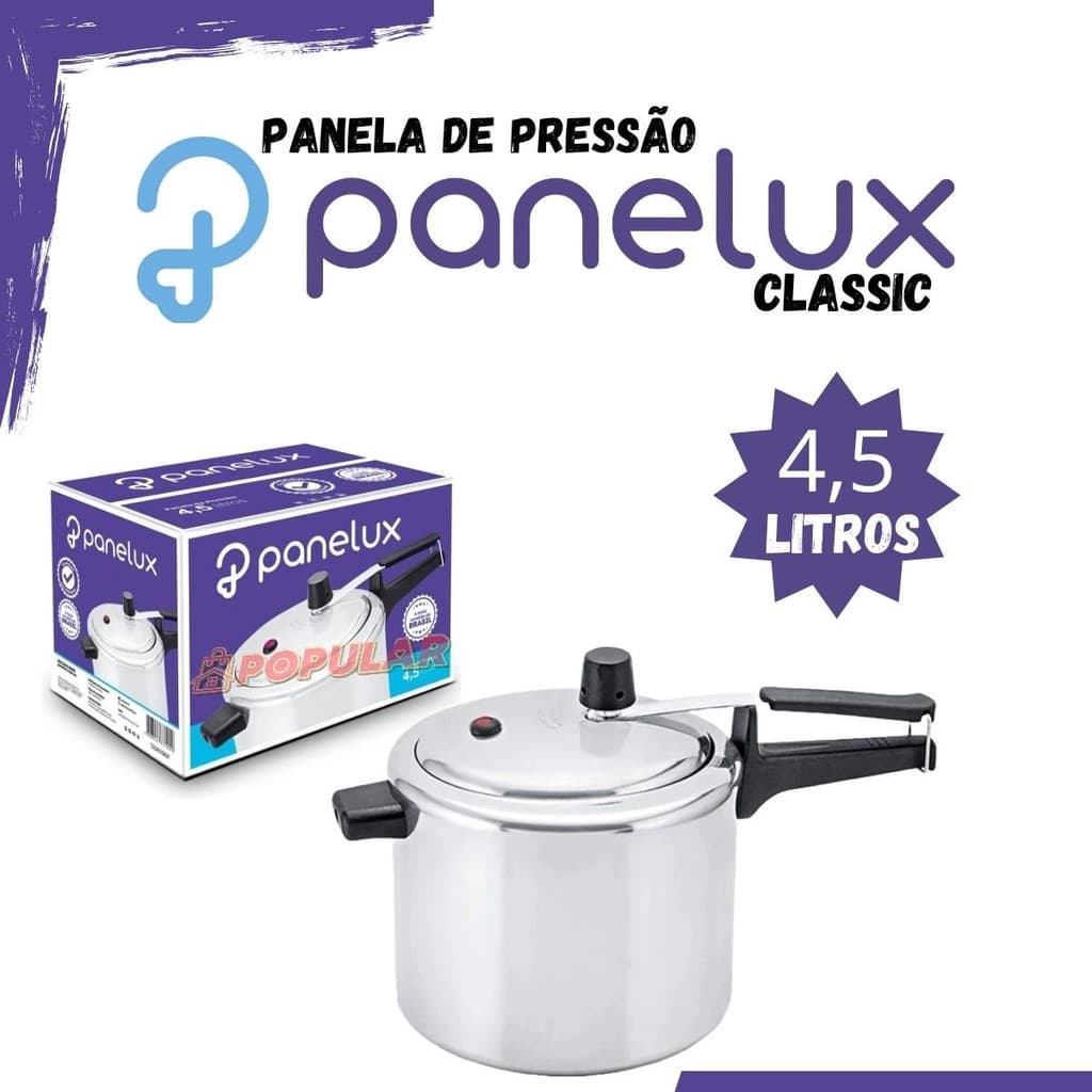 Panela De Pressão 4,5litros Polida Panelux Classic