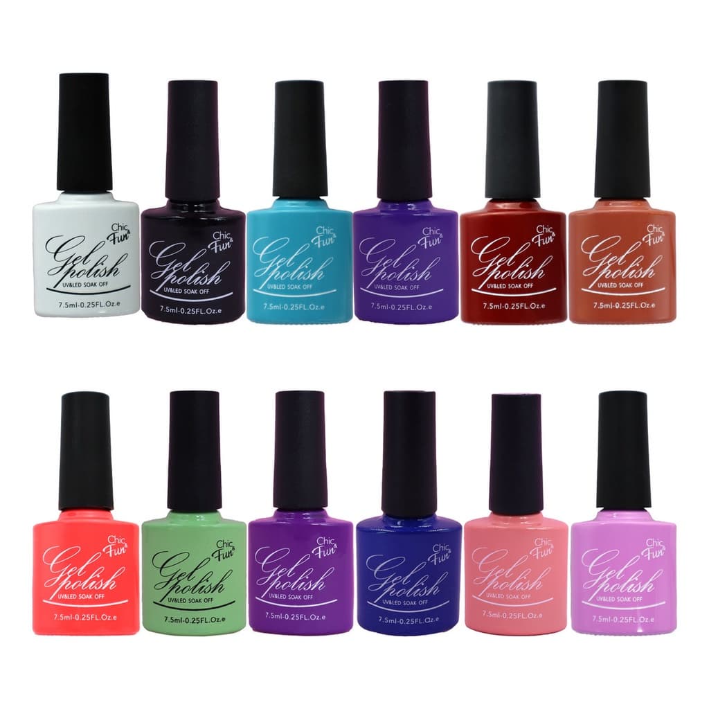 12 Esmalte Em Gel Led/uv Esmaltes Polish Gel Kit Unha De Gel