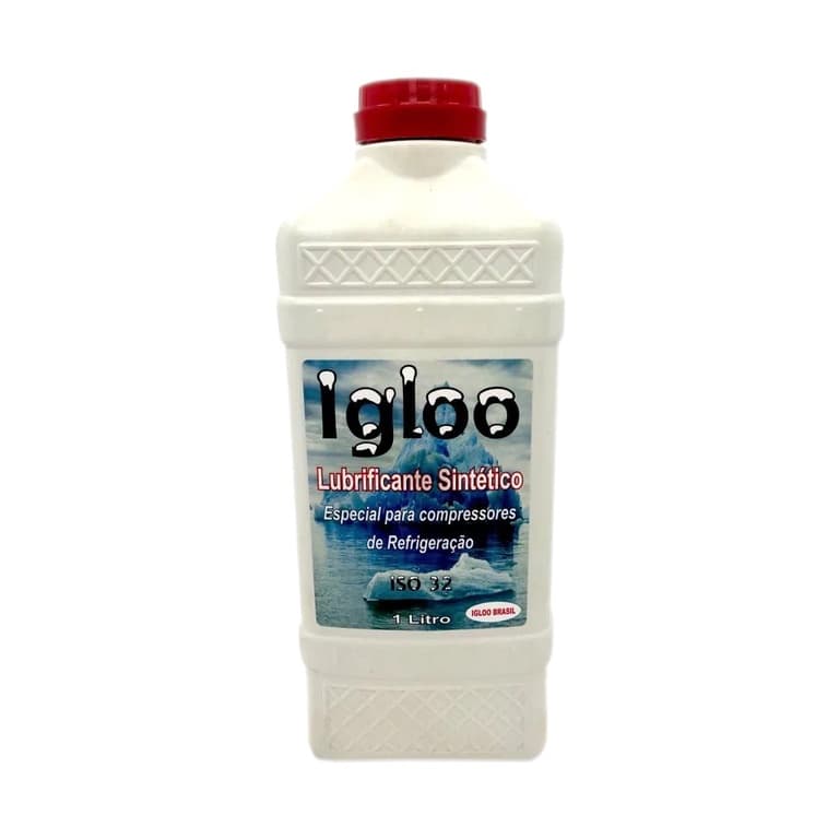 Óleo Sintético Para Compressor R11 R12 R22 R404 R502 R134a R600 ISO32 1L IGLOO