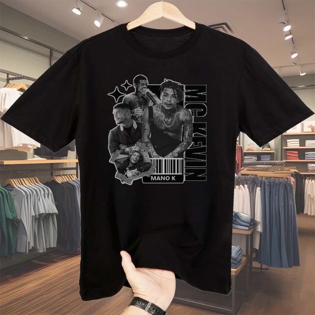 Camisa Masculina MC KEVIN Camisa Oversized Masculino Esquece Camiseta Masculina Streetwear Algodão