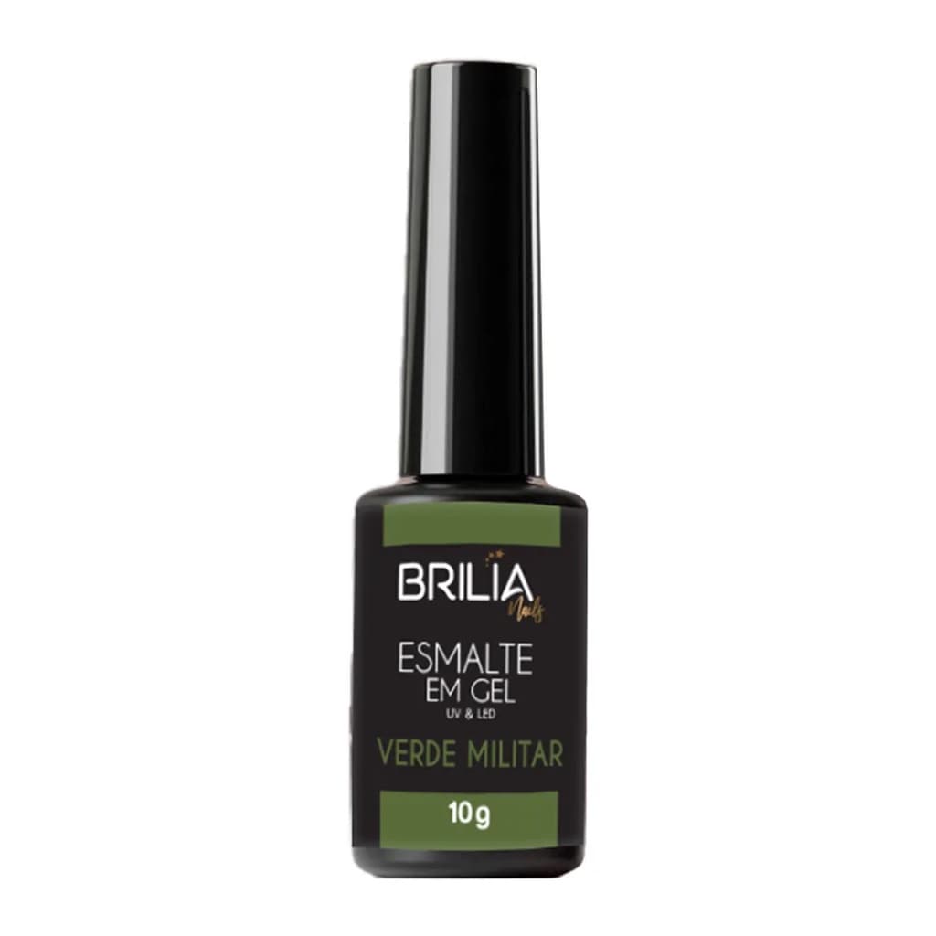 Esmalte em Gel LED/UV Brilia Nails Verde Militar 10g