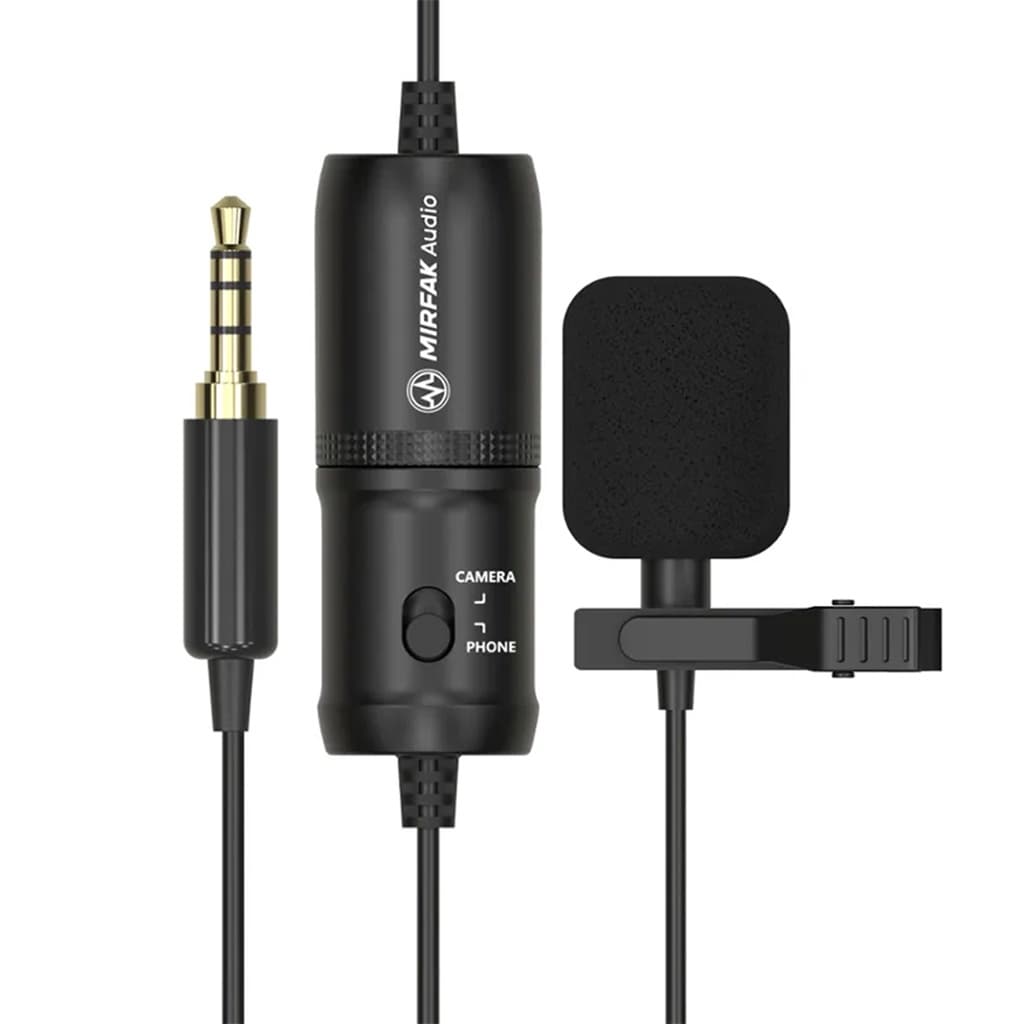 Mirfak MC1 Microfone de Lapela com Conector 3.5mm Preto