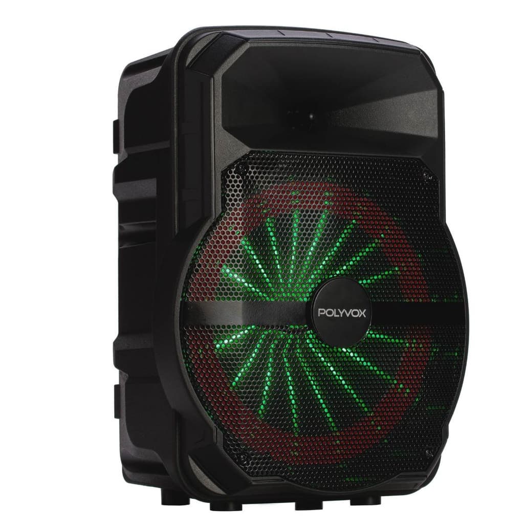 Caixa de Som Amplificada Bluetooth Polyvox XC-710T com 300W de Potência, Leds Ritmicos