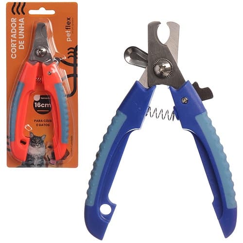 ALICATE CORTADOR DE UNHA 16CM PET NA CARTELA PETFLEX