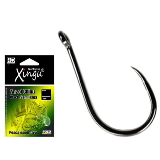 Kit 10 Anzol Pesca Sem Fisga Chinu Black N08