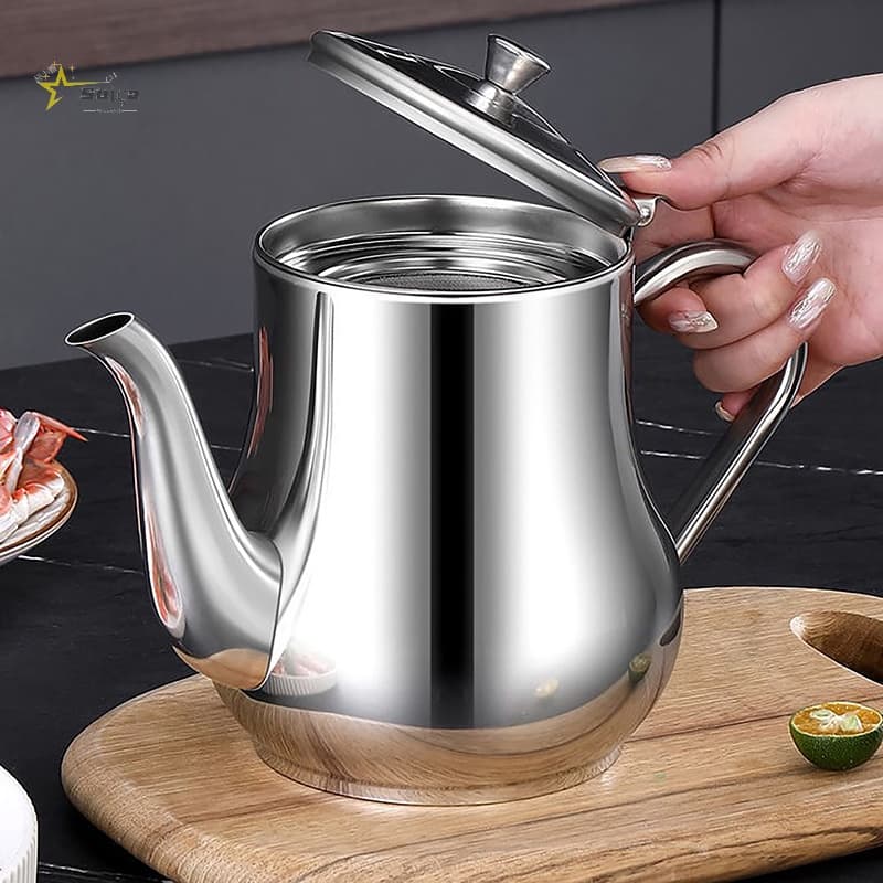 Pote De Óleo Filtro Awhrtwb De Aço Inoxidável Cozinha Suprimentos De Novo