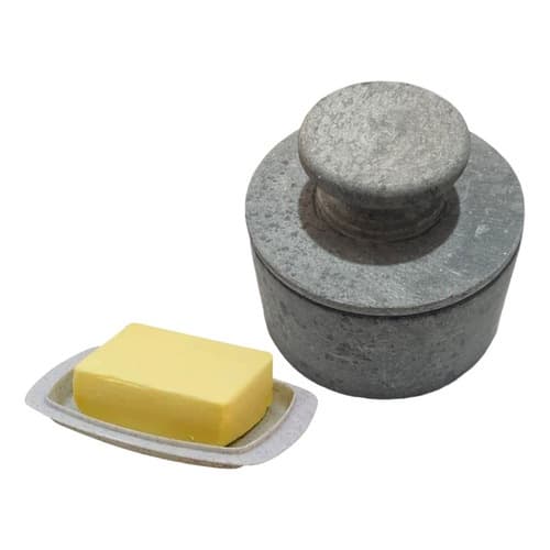 Manteigueira Francesa de Pedra Sabão Grande 200g