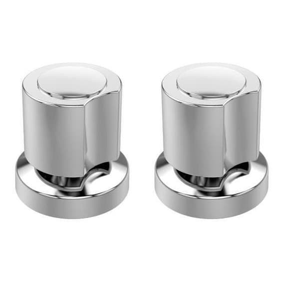 Kit 2 Acabamentos Registro Redondo C40 1/2 3/4 1 Padrao Deca Luxo Similares Pressao Gaveta Metal