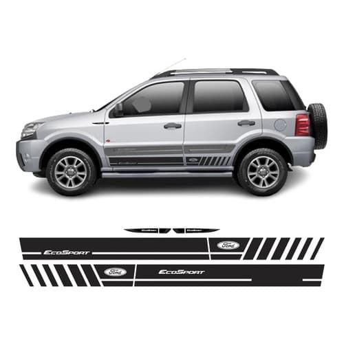 Kit Adesivo Faixa Lateral Ford Ecosport Freestyle Preto