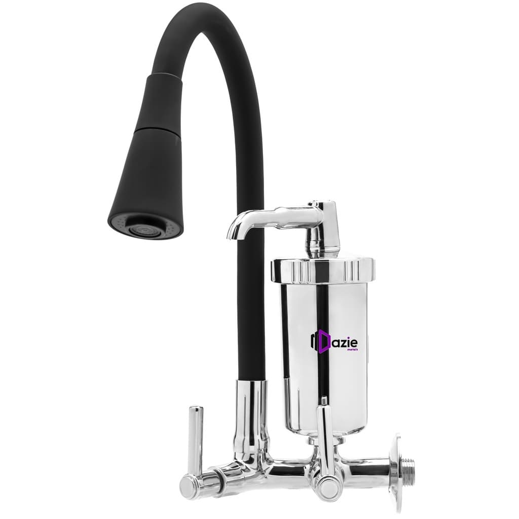 Torneira Cozinha Gourmet C/ Filtro Parede Tubo Cone Flexível