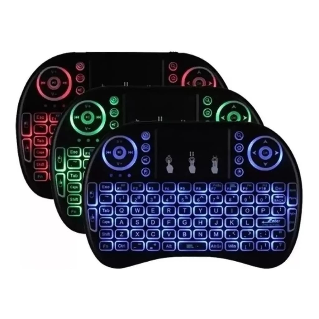 Mini Teclado Wireless Bluetooth Touchpad Sem Fio Iluminado