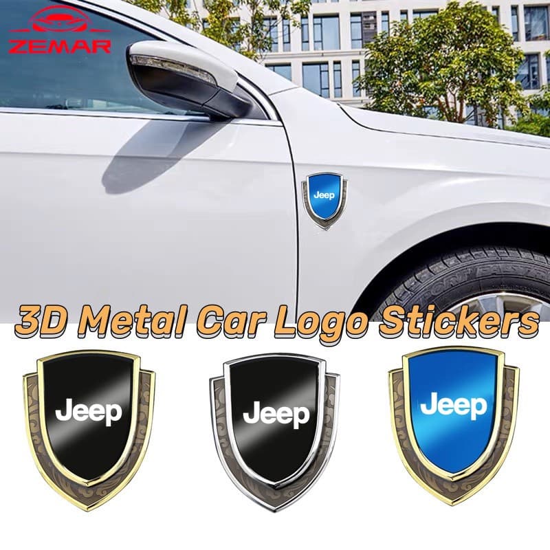 Jeep Jipe 3D Laser Impresso Logotipo Do Carro Crachá Porta Lateral Adesivos Metálicos Emblema Da Janela Applique Acessórios Para Renegade Compasso 2023 Willys Wrangler jk Grand Cherokee