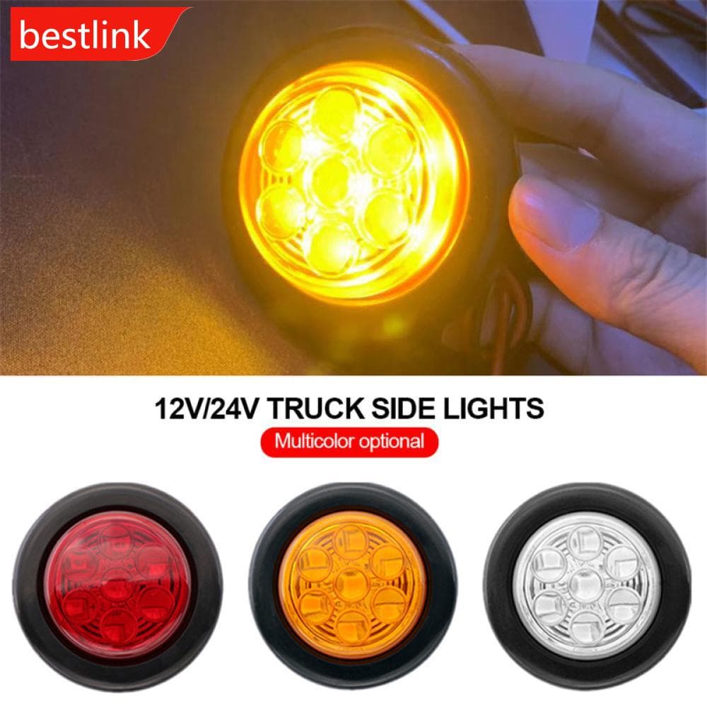 1PC 12V/24V Luzes Laterais De Caminhão De Desobstrução De Reboque LED De Marcação De Vagão Redondo Luz Traseira