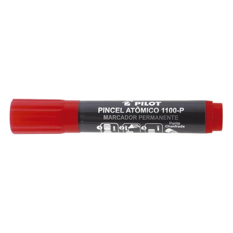 Marcador pincel atômico Pilot vermelho 1100-P